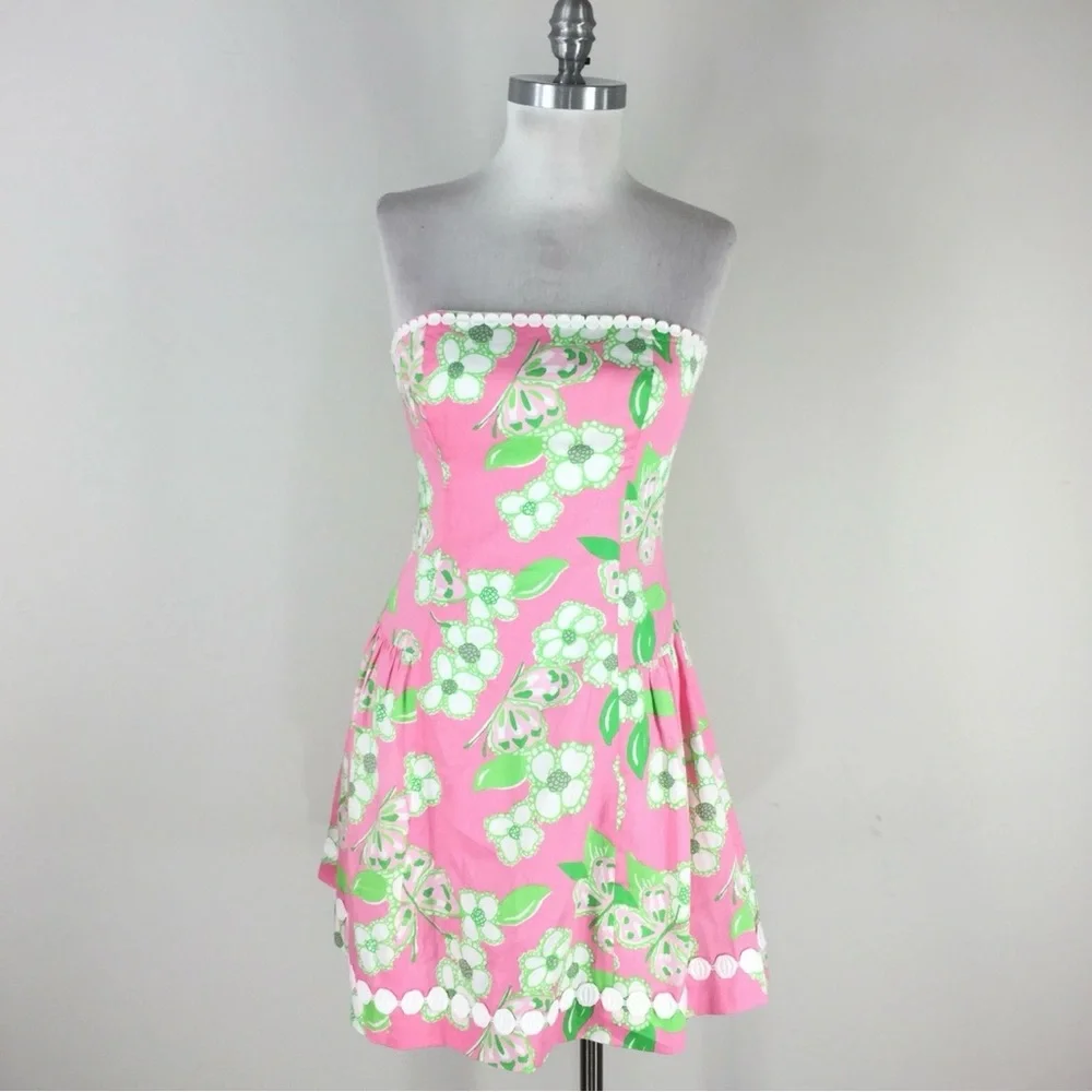 Lilly Pulitzer Jordan Dress Pretty Pink Tootie 00 - Picture 5 of 6